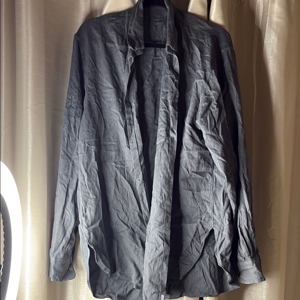 Jil Sander Gray Lightweight Shirt Jacket